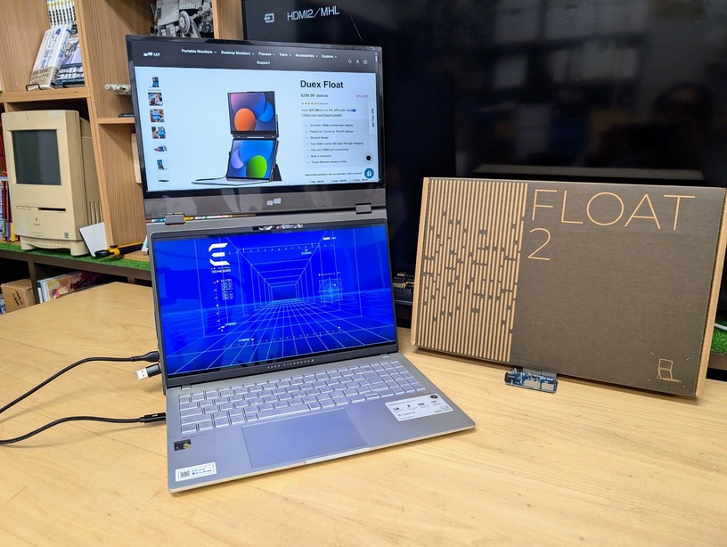 縦デュアル向けポータブルモニタ DEUX Float 2.0、約30%オフの早割価格は本日まで 画像