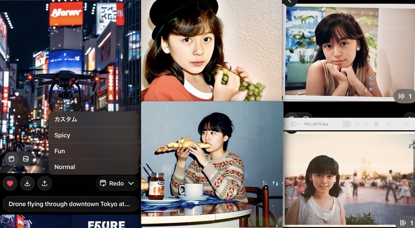 Grok、6秒動画をサウンド付きで生成できるように。20秒未満超高速生成、秒で静止画生成の実力を試す(CloseBox) 画像