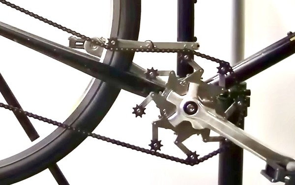 発明家が自転車用オートマ変速機を特許出願、動画公開。8本腕ギアが 