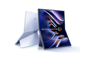 ASUS、世界初の17型フォルダブル モバイルディスプレイZenScreen Fold OLED発表。折り畳めば12.5インチ 画像