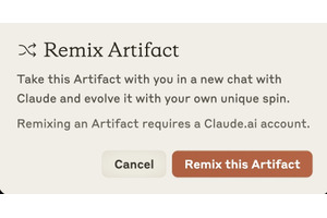 AIプログラミングにリミックス文化が？　Claude Artifacts生成物がページ公開できて自由な改変も可能に（CloseBox） 画像