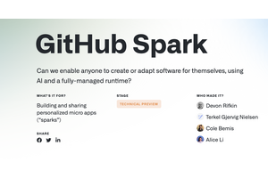 GitHub、プロンプトだけでアプリ生成できる「GitHub Spark」テクニカルプレビュー公開。スマホにも対応 画像