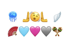 iPhoneの新絵文字21種：震え顔にピンクや水色ハート、翼に扇子にクラゲなど。iOS 16.4ベータでEmoji 15.0対応🫨 画像