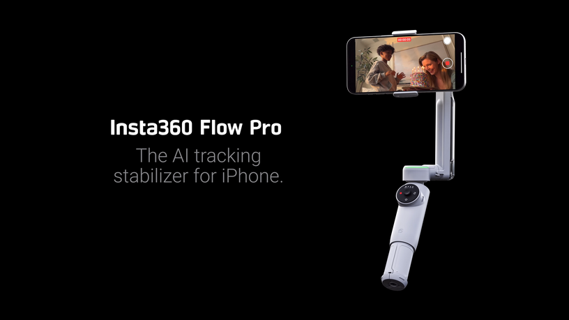 Insta360 Flow Pro発表、iPhoneをAI自動追従カメラにするジンバル＋三脚。Apple DockKitで対応アプリと用途が大幅拡大 画像