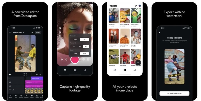 Instagramが無料の動画編集アプリ『Edits』発表。米TikTok禁止法でCapCut代替狙う 画像
