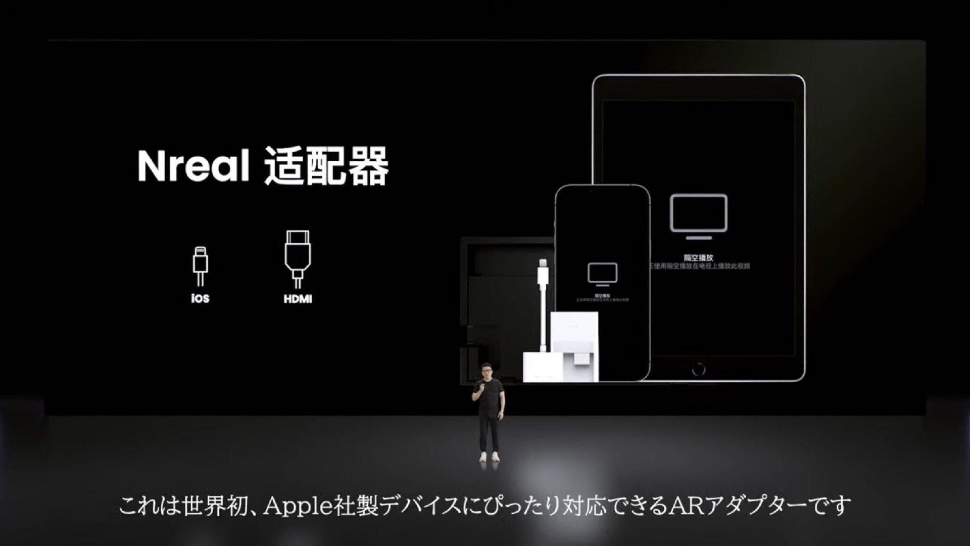 ARメガネNreal に純正 iOS / HDMIアダプタ。iPhoneやニンテンドー