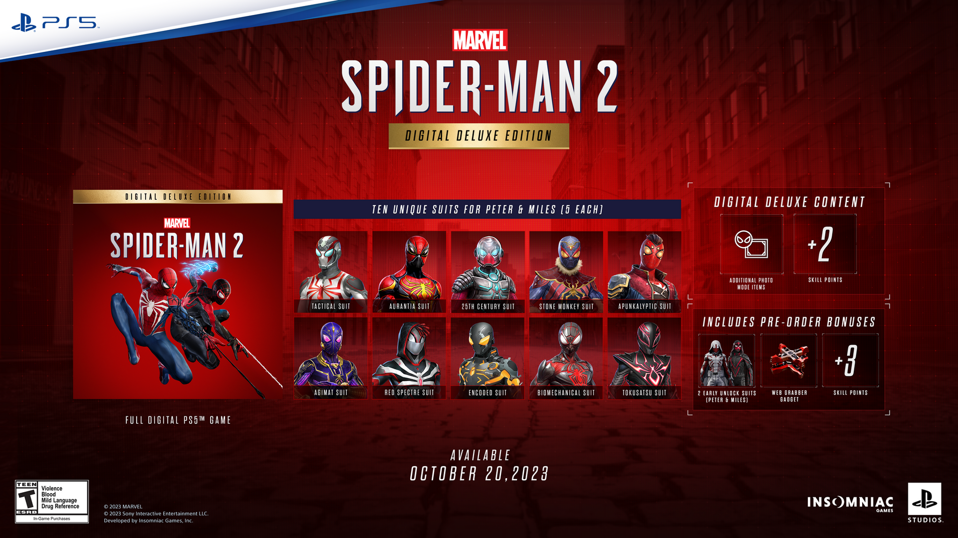 PS5『Marvel's Spider-Man 2』10月20日発売決定。2人のスパイダーマン 