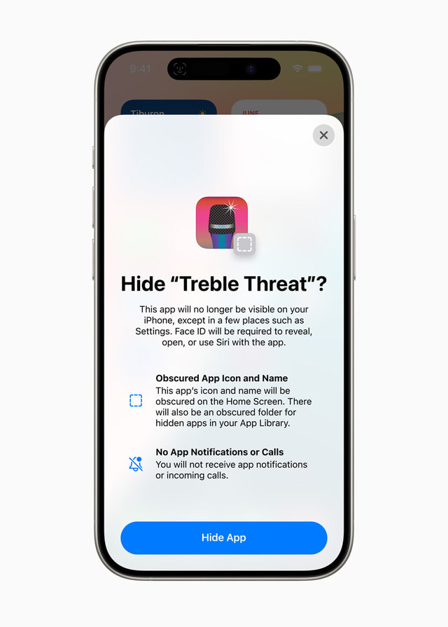 iPhoneがアプリを隠す・個別ロックに(ようやく)対応。通知や検索でも非表示、iOS 18のプライバシー強化新機能