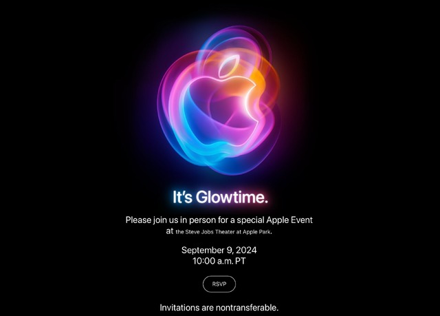 Apple、新iPhone発表は9月9日。日本時間10日午前2時からiPhone 16(仮)スペシャルイベント『It's Glowtime. 時が満ちる。』開催