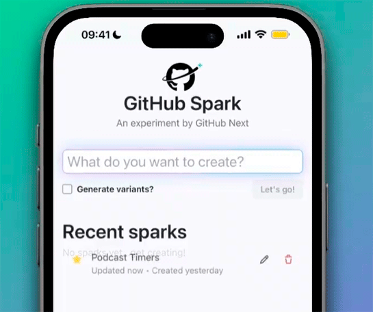 GitHub、プロンプトだけでアプリ生成できる「GitHub Spark」テクニカルプレビュー公開。スマホにも対応