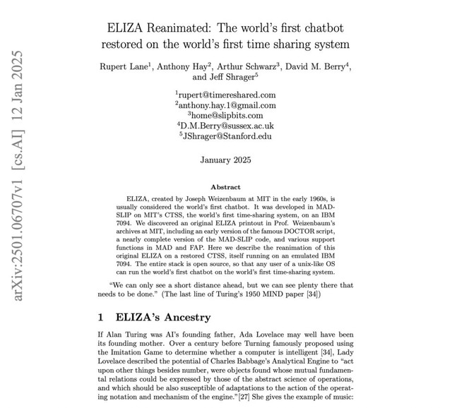 世界初のチャットボット「ELIZA」、60年の時を経て復活。オープンソース化され、UNIX系OSで実行可能に（生成AIクローズアップ）