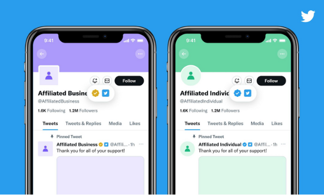 Twitter、企業公式は四角いアイコンと金バッジに。所属メンバーを認証できるBlue for ビジネスも開始