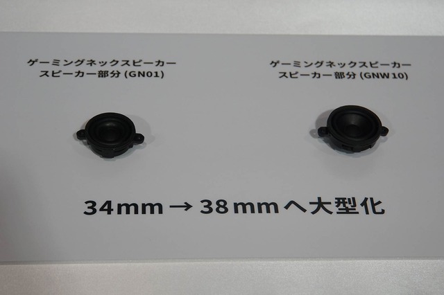 ▲大型化したΦ38mmのスピーカーユニットを4基搭載しています