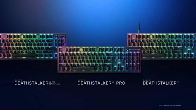 Razer初、薄型光学キーボードDeathStalker V2発表。BT接続3系統など全部入りが魅力