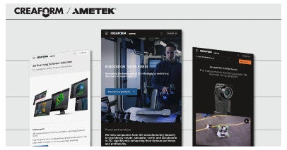 Creaform、新しいウェブサイトでオンライン体験を再定義